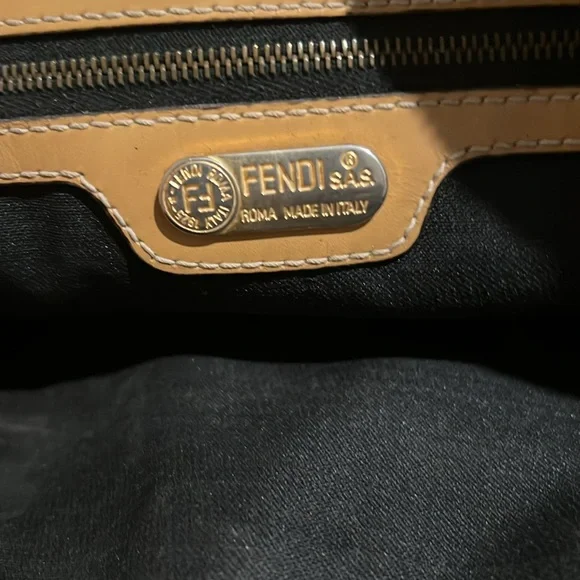 Vintage FENDI Pequin Stripe Canvas Crossbody Shoulder Bag! AUTHENTIC LUXURY - Picture 11 of 17